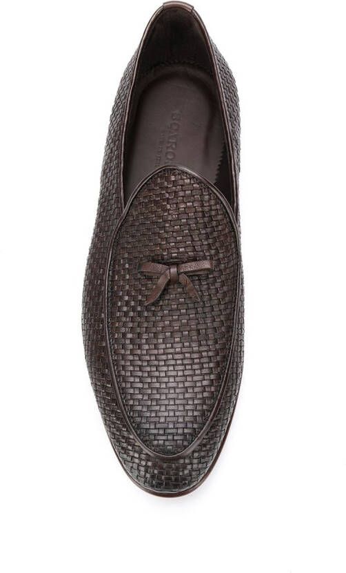 Scarosso Henri geweven loafers Bruin