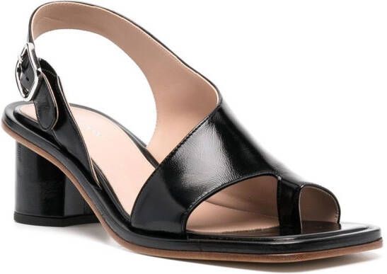 Scarosso Jill lakleren sandalen Zwart