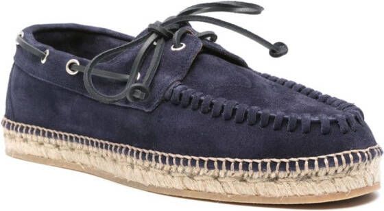 Scarosso Kai suède espadrilles Blauw