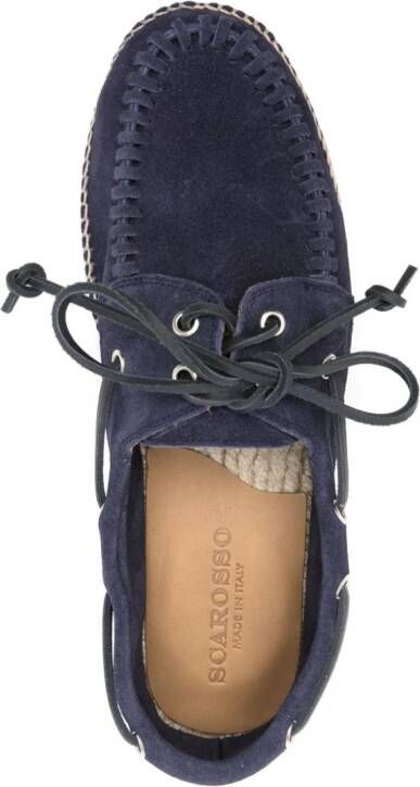 Scarosso Kai suède espadrilles Blauw