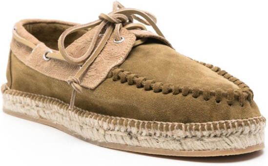 Scarosso Kai suède espadrilles Groen