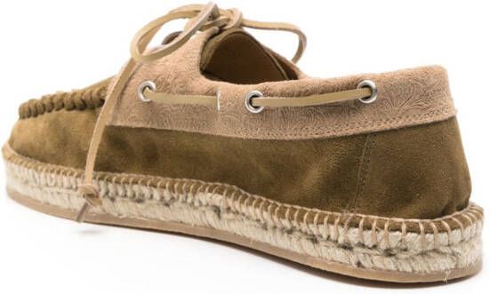 Scarosso Kai suède espadrilles Groen