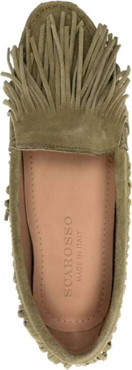 Scarosso Kaory suède loafers Groen