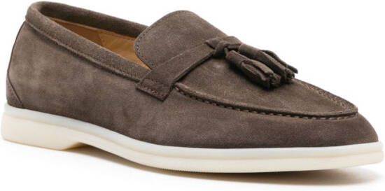 Scarosso Leandra loafers met kwastjes Bruin