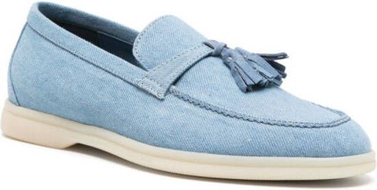 Scarosso Leandro loafers met kwastjes Blauw