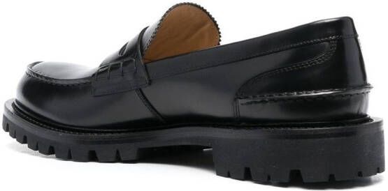 Scarosso Leren loafers Zwart