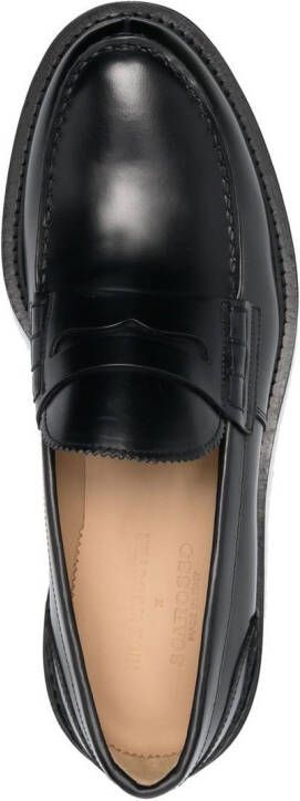 Scarosso Leren loafers Zwart