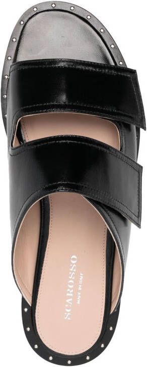 Scarosso Leren sandalen Zwart