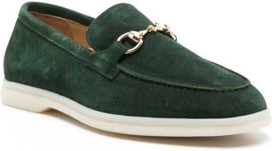 Scarosso Lilia suède loafers Groen