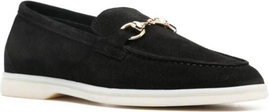 Scarosso Lilia suède loafers Zwart