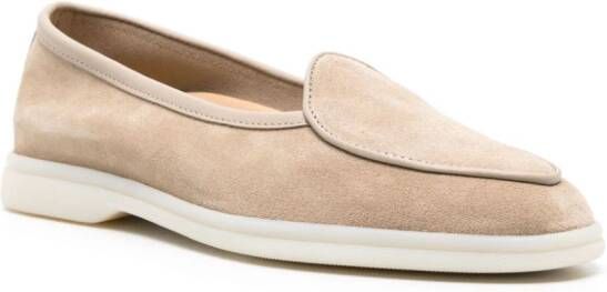 Scarosso Livia loafers met ronde neus Beige