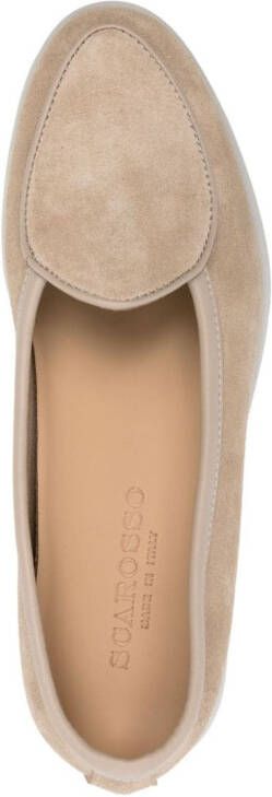 Scarosso Livia loafers met ronde neus Beige