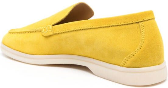 Scarosso Loafers met suède afwerking Geel