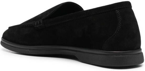 Scarosso Loafers met suède afwerking Zwart