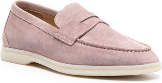 Scarosso Luciana suède loafers Roze