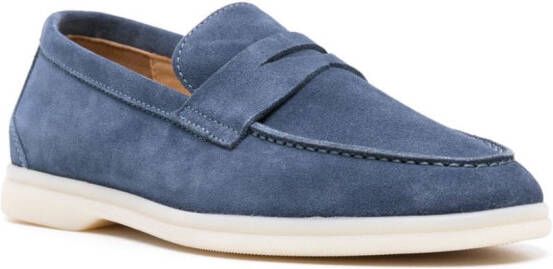 Scarosso Luciana suède loafers Blauw