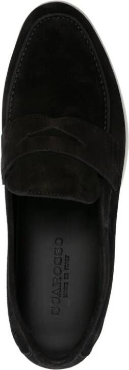 Scarosso Luciano suède loafers Zwart