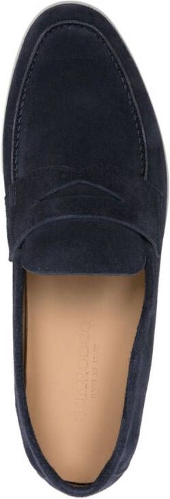 Scarosso Luciano suède penny loafers Blauw