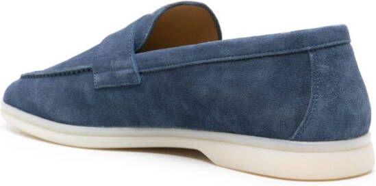 Scarosso Luciano suède penny loafers Blauw