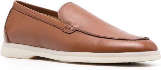 Scarosso Ludovica leren loafers Bruin