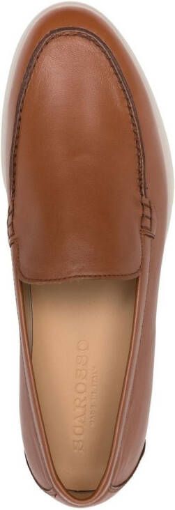 Scarosso Ludovica leren loafers Bruin