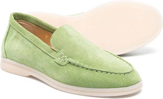 Scarosso Ludovica suède loafers Groen