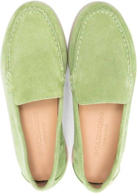 Scarosso Ludovica suède loafers Groen