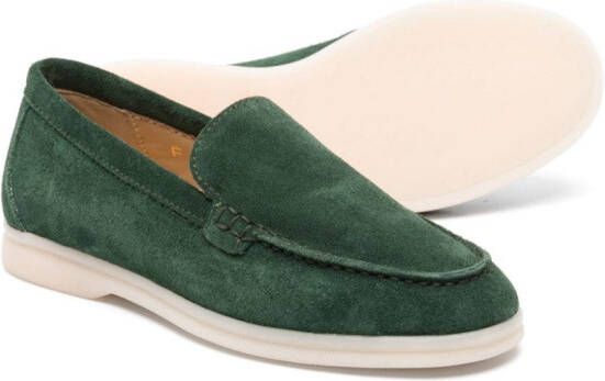 Scarosso Ludovica suède loafers Groen