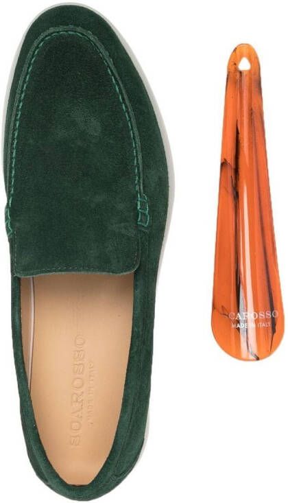 Scarosso Ludovica suède loafers Groen