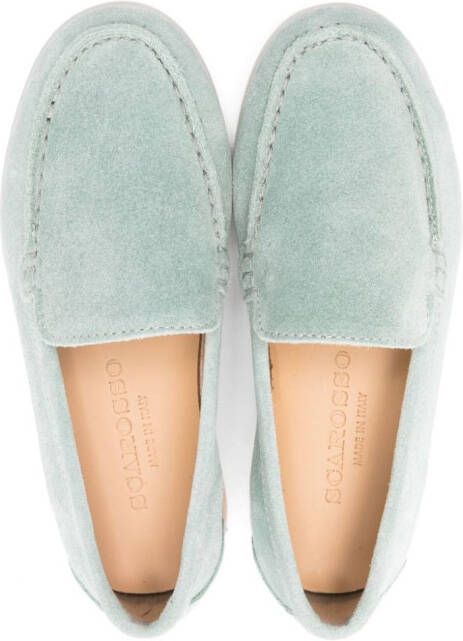 Scarosso Ludovica suède loafers Groen