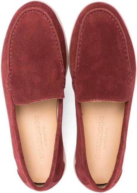 Scarosso Ludovica suède loafers Rood