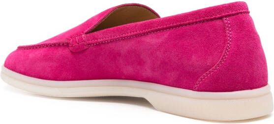 Scarosso Ludovica suède loafers Roze