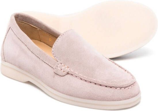 Scarosso Ludovica suède loafers Roze