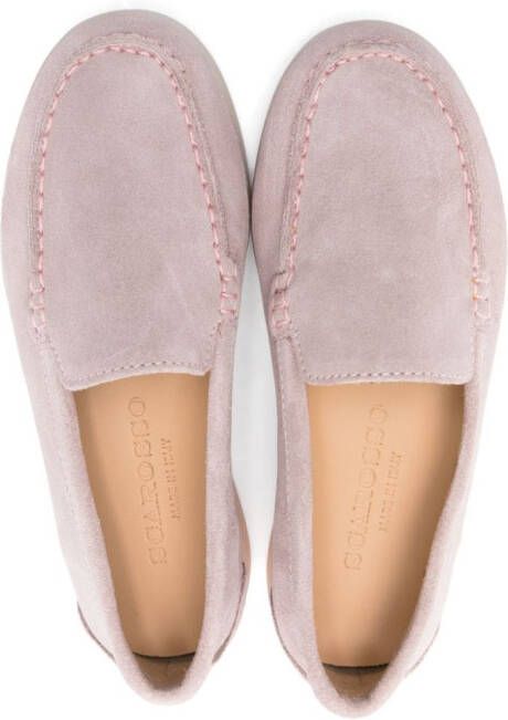 Scarosso Ludovica suède loafers Roze