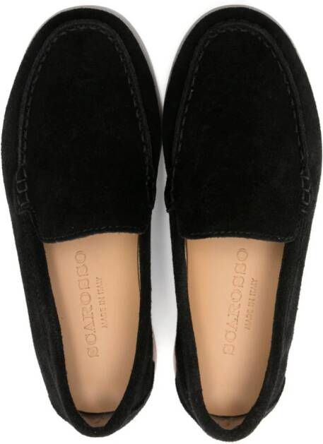 Scarosso Ludovico suède loafers Zwart