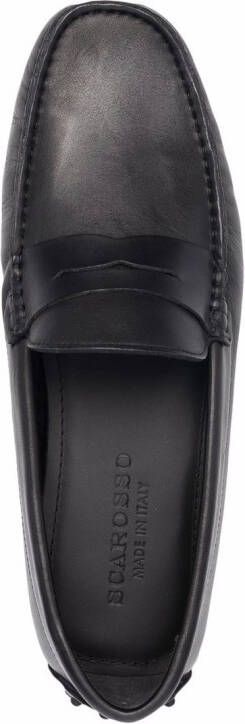 Scarosso Michael loafers met vierkante neus Zwart