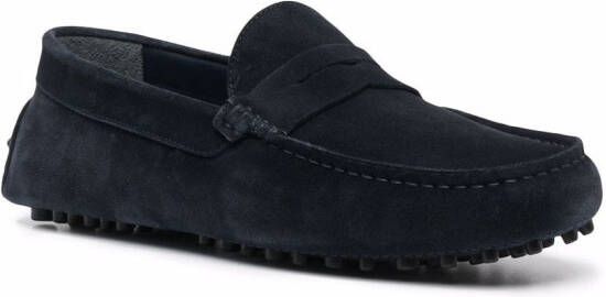 Scarosso Michael suède loafers Blauw