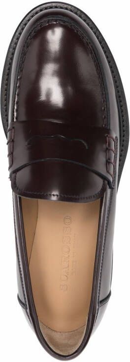 Scarosso Michelle penny loafers Rood