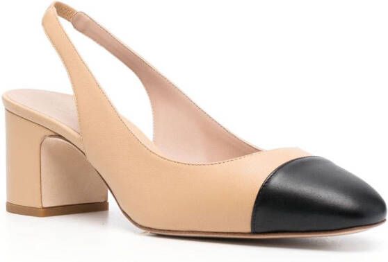 Scarosso Miranda leren pumps Beige