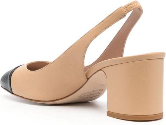 Scarosso Miranda leren pumps Beige