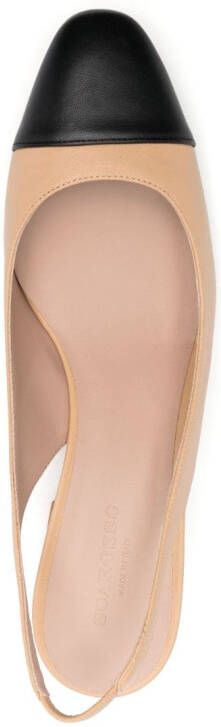 Scarosso Miranda leren pumps Beige