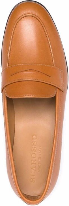 Scarosso Monica leren loafers Bruin