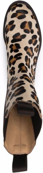 Scarosso Nick Wooster laarzen met luipaardprint Beige
