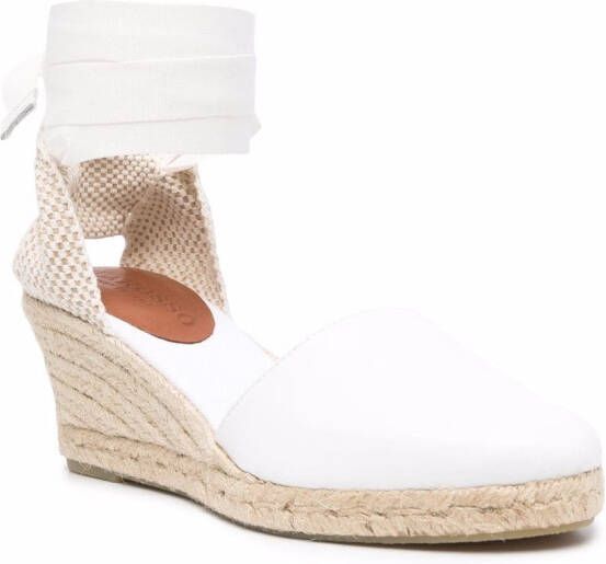 Scarosso Paloma espadrilles met sleehak Wit