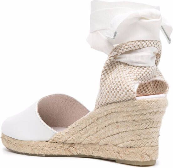 Scarosso Paloma espadrilles met sleehak Wit