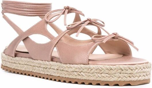 Scarosso Paula espadrille sandalen met bandjes Roze