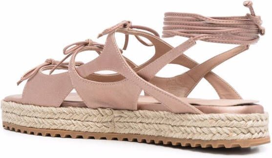 Scarosso Paula espadrille sandalen met bandjes Roze