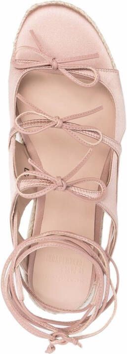 Scarosso Paula espadrille sandalen met bandjes Roze