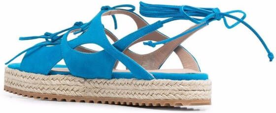 Scarosso Paula leren pumps Blauw