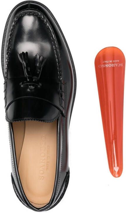 Scarosso Ralphine loafers met kwastje afwerking Zwart